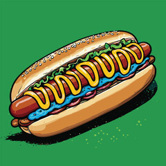 hotdog vector art for design needs