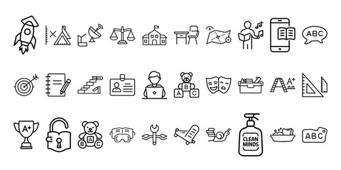 Educational Icon set vector
