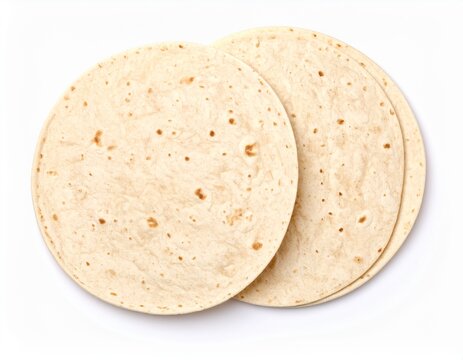 Tortilla wrap bread isolated on white background 