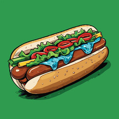 hotdog vector art for design needs