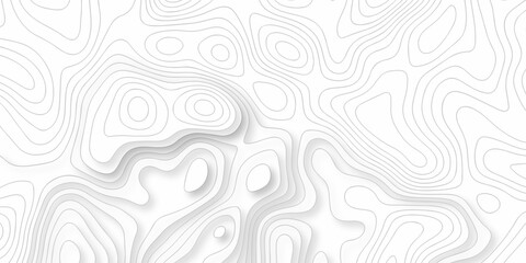 Topo contour map on white background, Topographic contour lines map seamless pattern.