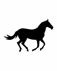 silhouette of a horse