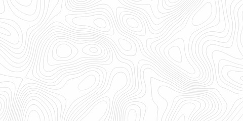  Topo contour map on white background, Topographic contour lines map seamless pattern. © MdLothfor