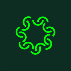 circular symbol logo, circular shape logo, custom shape logo