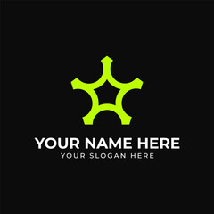 Minimal Star Icon Logo Vector, Star logo