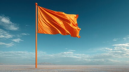 Flag majestically flying in the sky signifying urgency and priority in task management and project completion