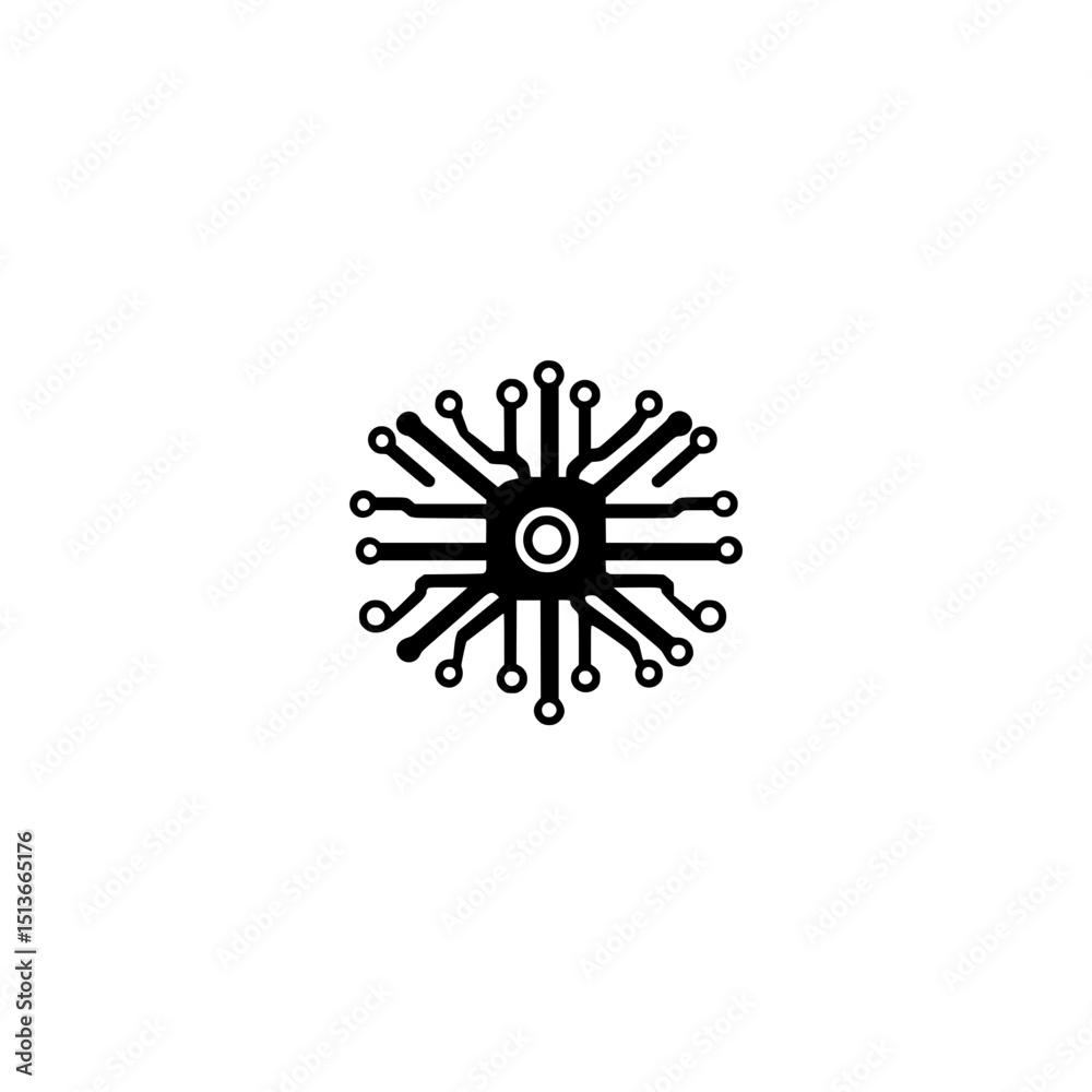 Poster monitoring icon vector representing system tracking