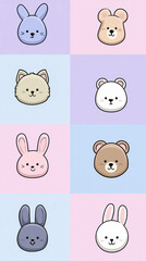 vector illustration background of toy animal cartoon icon 