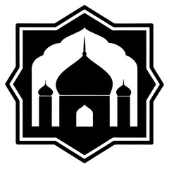 Obraz premium vector illustration of a mosque 