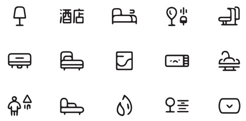 a grid of minimalist icons.