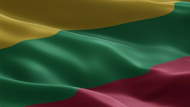 waving national flag of lithuania, High-Quality 3D Animation of Lithuania National Flag Waving Smoothly in the Wind &ndash; Ideal for Cultural, Educational, and Patriotic Video Projects

