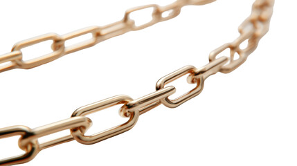 Obraz premium Photorealistic Gold Chain with Intricate Metal Shine on Transparent Background