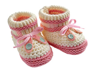 baby shoes on white background