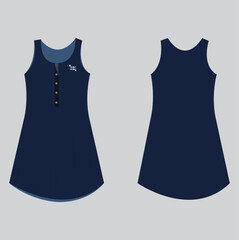 Women knit nightwear in editable vector file. 