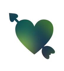 heart with green leaves