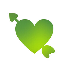green leaf heart