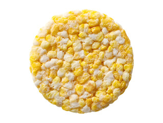 Corn rice cake isolated on transparent or white background, png