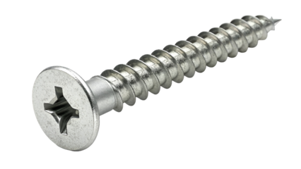 bolt and nut, metal screw isolated on transparent background