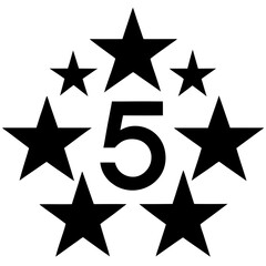 Obraz premium 5 star gold rating icon isolated on white background