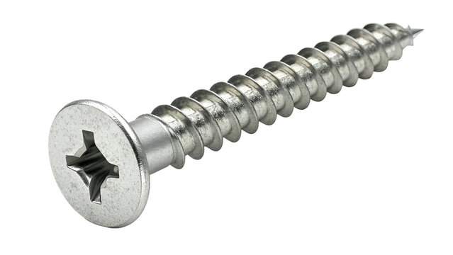 bolt and nut, metal screw isolated on transparent background