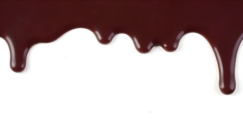 Melted dark chocolate dripping, glossy texture, rich white color, smooth surface, liquid cascade, confectionery delight, sweet indulgence