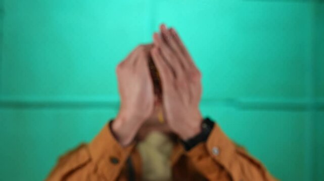 Colorful Rubber Bands in Random Floating Pattern Below the Glass Table