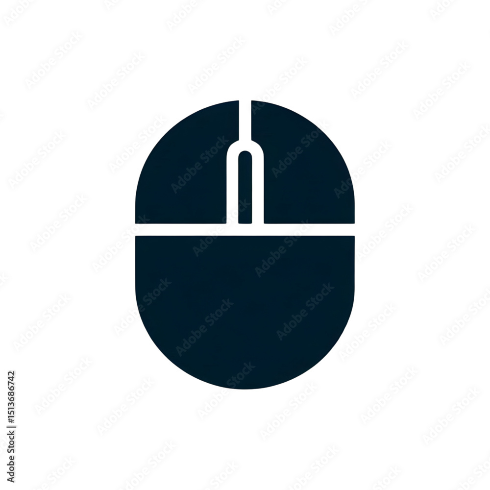 Fototapete Simple Computer Mouse Icon Clean and Minimalist Design