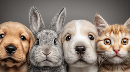 creative background with colorful cartoon animals