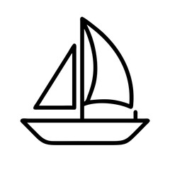 Marine Life, Nautical Elements line icon Vector of sea creatures, sailing, underwater exploration, sailboat, lighthouse, ship, anchor, compass, coral reef thin linear illustration.