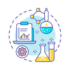 Illustration of a scientific or laboratory theme, research and development focus