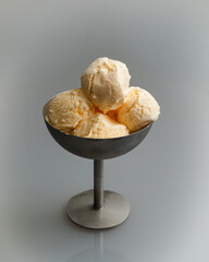 ice cream on a plate