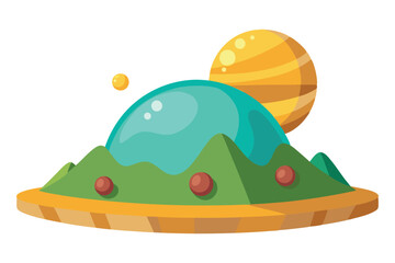 Hill in alien planet