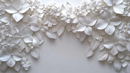 White floral wall art