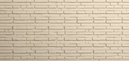 Fototapeta premium Illustration features pale beige brick wall texture. Rough, weathered surface, urban building facade, construction exterior. Beige brickwork pattern. Aged vintage structure background. Ideal for