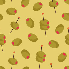 Green Olives - Seamless Surface Pattern Design
