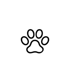 Obraz premium Simple Cat Paw Symbol - Clean Outline for Pet Branding