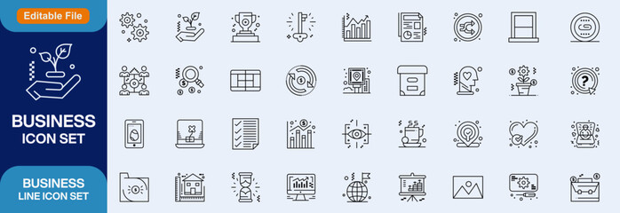 Workshop set of web icons in line style. Business Workshop icons for web and mobile app. Containing team building, teamwork, coaching, meeting, managing, coaching, motivation and more icon set..