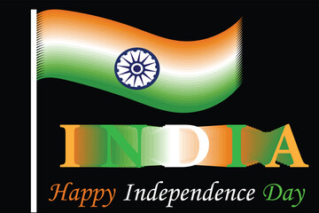 Styled with gradient tricolor effects (saffron, white, green). India will be celebrating 78th Independence Day on 15th.