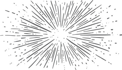 Fototapeta premium decorative vintage ornament frame, Dynamic explosion effect with radiating lines and scattered