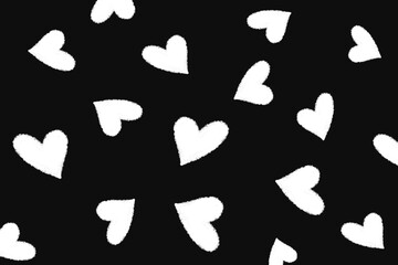 black and white hearts love background