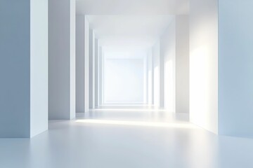 A white room with a window and a door