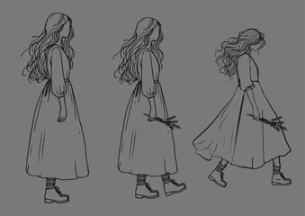 set of fashion girls