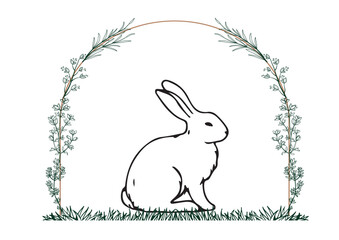 easter bunny in the grass