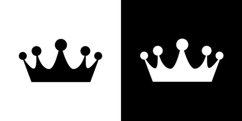 Silueta de Corona en blanco y negro