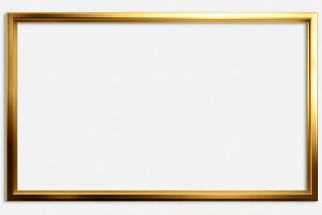 Gold picture frame on a white background.