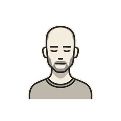 Modern Anonymous Headshot - Timeless Geometric Line Art