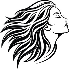 girl with long black hair