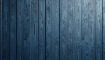 Fototapeta premium Blue wood panel texture background. Vertical planks form a seamless pattern, detailed wood grain. Dark blue color, rustic surface. Ideal for interior design, decor, wallpaper, construction themes.