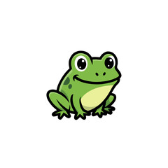 frog on white background vector 