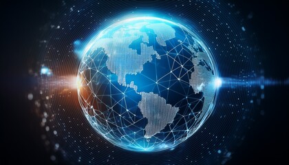 Naklejka premium a digital globe symbolizing global reach and connection